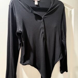 Victoria's Secret Black Long Sleeve Bodysuit